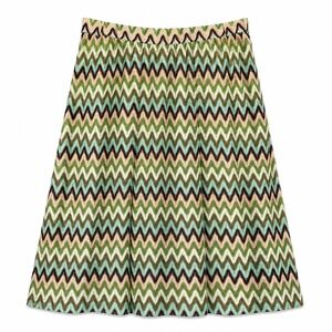 ModCloth Chevron A-Line Skirt Multicolor Retro‎ Lined Medium